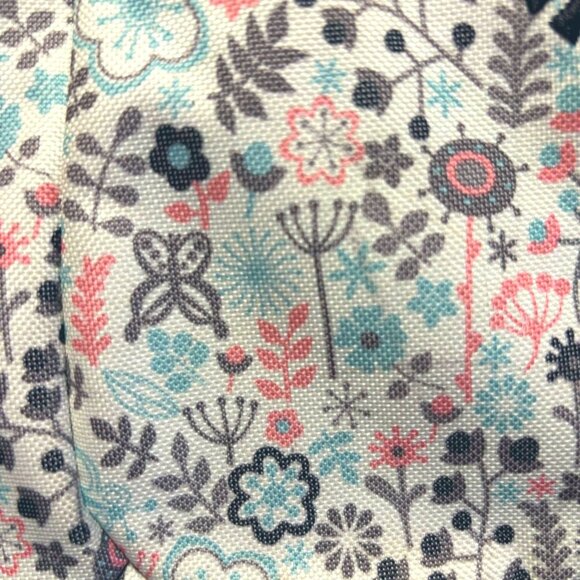 Floral Pattern Backpack With Multi-Compartment Design & Mesh Side Pockets - Picture 7 of 8